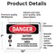 Signmission Battery Charging Area Risks, 10 in W x Rectangle, Vinyl Decal OS-2PACK-DS-D-710-L-1840 - alternate 5